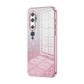 For Xiaomi Mi CC9 Pro / Mi Note 10 Gradient Glitter Powder Electroplated Phone Case(Pink)