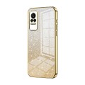 For Xiaomi Civi / Civi 1S Gradient Glitter Powder Electroplated Phone Case(Gold)