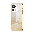 For Xiaomi Mix 4 Gradient Glitter Powder Electroplated Phone Case(Gold)