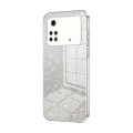 For Xiaomi Poco M4 Pro Gradient Glitter Powder Electroplated Phone Case(Transparent)