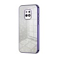 For Xiaomi Redmi 10X 5G Gradient Glitter Powder Electroplated Phone Case(Purple)