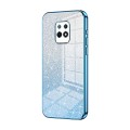 For Xiaomi Redmi 10X 5G Gradient Glitter Powder Electroplated Phone Case(Blue)