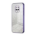For Xiaomi Redmi 10X Pro 5G Gradient Glitter Powder Electroplated Phone Case(Purple)