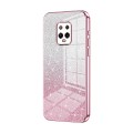 For Xiaomi Redmi 10X Pro 5G Gradient Glitter Powder Electroplated Phone Case(Pink)