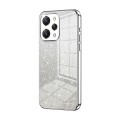 For Xiaomi Redmi 12 / Redmi Note 12R Gradient Glitter Powder Electroplated Phone Case(Silver)