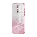 For Xiaomi Redmi K30 / K30 5G Gradient Glitter Powder Electroplated Phone Case(Pink)