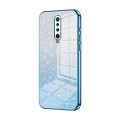 For Xiaomi Redmi K30 / K30 5G Gradient Glitter Powder Electroplated Phone Case(Blue)