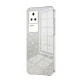 For Xiaomi Redmi K40S / Poco F4 Gradient Glitter Powder Electroplated Phone Case(Transparent)