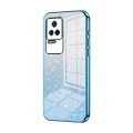 For Xiaomi Redmi K50 / K50 Pro Gradient Glitter Powder Electroplated Phone Case(Blue)
