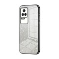 For Xiaomi Redmi K50 / K50 Pro Gradient Glitter Powder Electroplated Phone Case(Black)
