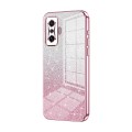 For Xiaomi Redmi K50 Gaming / Poco F4 GT Gradient Glitter Powder Electroplated Phone Case(Pink)
