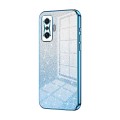 For Xiaomi Redmi K50 Gaming / Poco F4 GT Gradient Glitter Powder Electroplated Phone Case(Blue)
