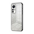 For Xiaomi Redmi K50 Ultra / Xiaomi 12T Gradient Glitter Powder Electroplated Phone Case(Black)