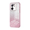 For Xiaomi Redmi K60 Ultra / Xiaomi 13T Gradient Glitter Powder Electroplated Phone Case(Pink)