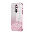 For Xiaomi Redmi Note 8 Pro Gradient Glitter Powder Electroplated Phone Case(Pink)