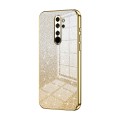 For Xiaomi Redmi Note 8 Pro Gradient Glitter Powder Electroplated Phone Case(Gold)