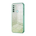 For Xiaomi Redmi Note 8T Gradient Glitter Powder Electroplated Phone Case(Green)