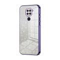 For Xiaomi Redmi Note 9 / 10X 4G Gradient Glitter Powder Electroplated Phone Case(Purple)