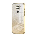 For Xiaomi Redmi Note 9 / 10X 4G Gradient Glitter Powder Electroplated Phone Case(Gold)