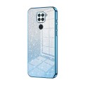 For Xiaomi Redmi Note 9 / 10X 4G Gradient Glitter Powder Electroplated Phone Case(Blue)