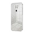 For Xiaomi Redmi Note 9 / 10X 4G Gradient Glitter Powder Electroplated Phone Case(Transparent)