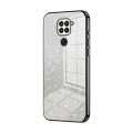 For Xiaomi Redmi Note 9 / 10X 4G Gradient Glitter Powder Electroplated Phone Case(Black)