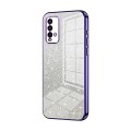For Xiaomi Redmi Note 9 4G Gradient Glitter Powder Electroplated Phone Case(Purple)