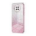 For Xiaomi Redmi Note 9 Pro 5G/Mi 10T Lite Gradient Glitter Powder Electroplated Phone Case(Pink)
