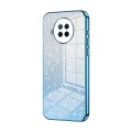For Xiaomi Redmi Note 9 Pro 5G/Mi 10T Lite Gradient Glitter Powder Electroplated Phone Case(Blue)