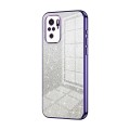 For Xiaomi Redmi Note 10/Note 10S Gradient Glitter Powder Electroplated Phone Case(Purple)