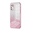 For Xiaomi Redmi Note 10 5G / Note 10T 5G Gradient Glitter Powder Electroplated Phone Case(Pink)