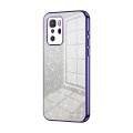 For Xiaomi Redmi Note 10 Pro 5G/Poco X3 GT Gradient Glitter Powder Electroplated Phone Case(Purple)