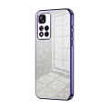 For Xiaomi Redmi Note 11 Pro+ 5G Gradient Glitter Powder Electroplated Phone Case(Purple)