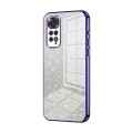 For Xiaomi Redmi Note 11 Global / Note 11S Gradient Glitter Powder Electroplated Phone Case(Purple)