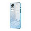 For Xiaomi Redmi Note 11 Global / Note 11S Gradient Glitter Powder Electroplated Phone Case(Blue)