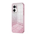 For Xiaomi Redmi Note 11E / Redmi 10 5G Gradient Glitter Powder Electroplated Phone Case(Pink)