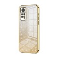 For Xiaomi Redmi Note 11 Pro 4G/5G Global Gradient Glitter Powder Electroplated Phone Case(Gold)