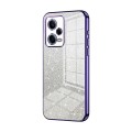 For Xiaomi Redmi Note 12 Pro 5G Gradient Glitter Powder Electroplated Phone Case(Purple)