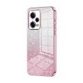 For Xiaomi Redmi Note 12 Pro 5G Gradient Glitter Powder Electroplated Phone Case(Pink)
