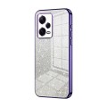 For Xiaomi Redmi Note 12 Pro+  Gradient Glitter Powder Electroplated Phone Case(Purple)