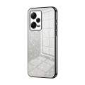 For Xiaomi Redmi Note 12 Pro+  Gradient Glitter Powder Electroplated Phone Case(Black)