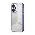 For Xiaomi Redmi Note 12 Turbo/Poco F5 Gradient Glitter Powder Electroplated Phone Case(Purple)