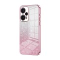 For Xiaomi Redmi Note 12 Turbo/Poco F5 Gradient Glitter Powder Electroplated Phone Case(Pink)