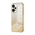 For Xiaomi Redmi Note 12 Turbo/Poco F5 Gradient Glitter Powder Electroplated Phone Case(Gold)