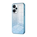 For Xiaomi Redmi Note 12 Turbo/Poco F5 Gradient Glitter Powder Electroplated Phone Case(Blue)