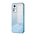For Xiaomi Redmi Note 12S Gradient Glitter Powder Electroplated Phone Case(Blue)