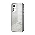 For Xiaomi Redmi Note 12S Gradient Glitter Powder Electroplated Phone Case(Black)
