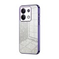 For Xiaomi Redmi Note 13 5G Gradient Glitter Powder Electroplated Phone Case(Purple)
