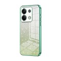 For Xiaomi Redmi Note 13 5G Gradient Glitter Powder Electroplated Phone Case(Green)