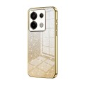 For Xiaomi Redmi Note 13 Pro 5G Gradient Glitter Powder Electroplated Phone Case(Gold)
